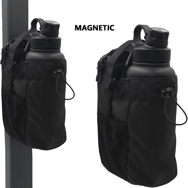 Magnetic Multi-Function Gym Bag & Water Bottle Carrier - Customizable Design for Fitness Enthusiasts